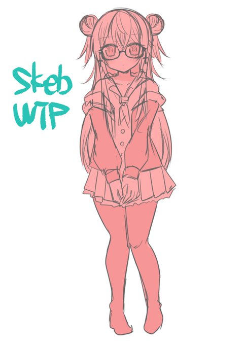 skebよそのこ
とりあえず立ち絵ざっくり描いてみる 