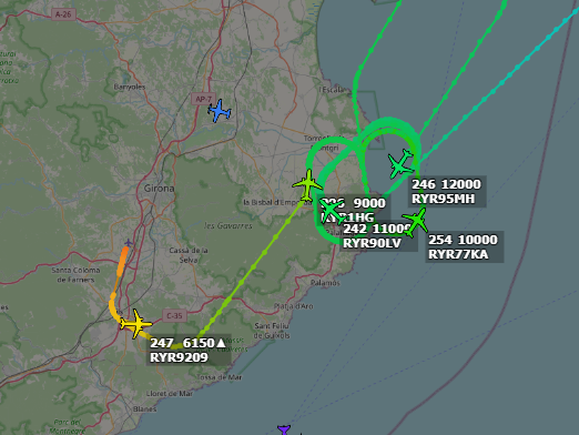 Problemes a LEGE @FlightradarCAT LEGE 201345Z 13006KT 080V170 9000 -RA VCTS SCT020 OVC030CB 18/15 Q1009 TEMPO 3000 TS FEW030