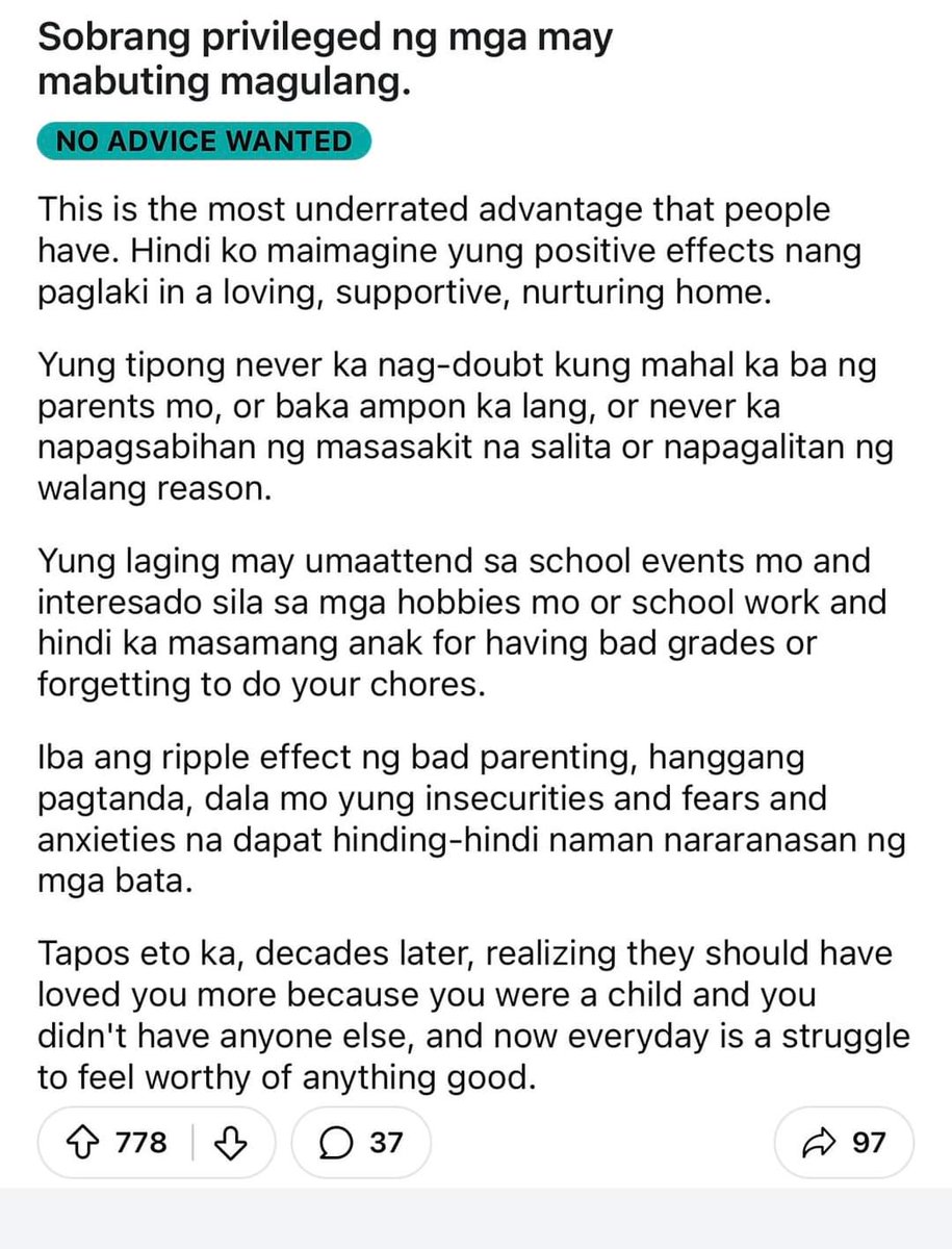 Brave1295's tweet photo. I hope new parents will understand how important it is to be gentle to our kids. Wag sana silang maging sad sa entire life nila. https://t.co/FdciCwgo6v