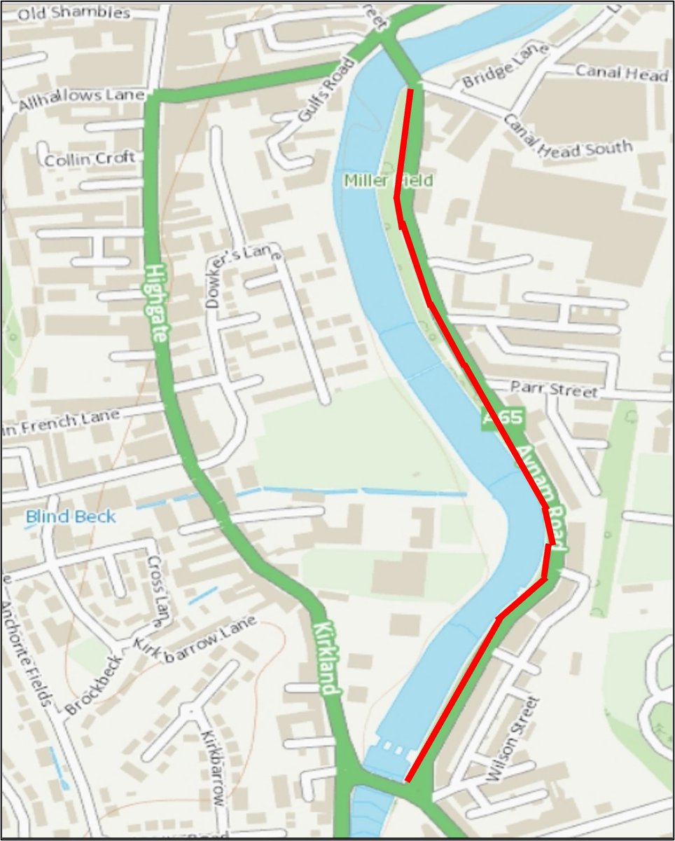 Prep work is starting May 28 for construction of the flood scheme along Aynam Rd A riverside lane closure will be in place through to late June 2024 & pedestrian diversion with access to Jennings Footbridge. For more details visit thefloodhub.co.uk/kendal/whats-h… #KendalFloodScheme