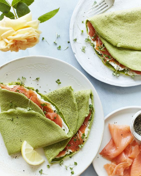 These colourful Spinach & Beetroot wraps make a welcome savoury alternative at breakfast, or as a delicious brunch or light lunch idea.