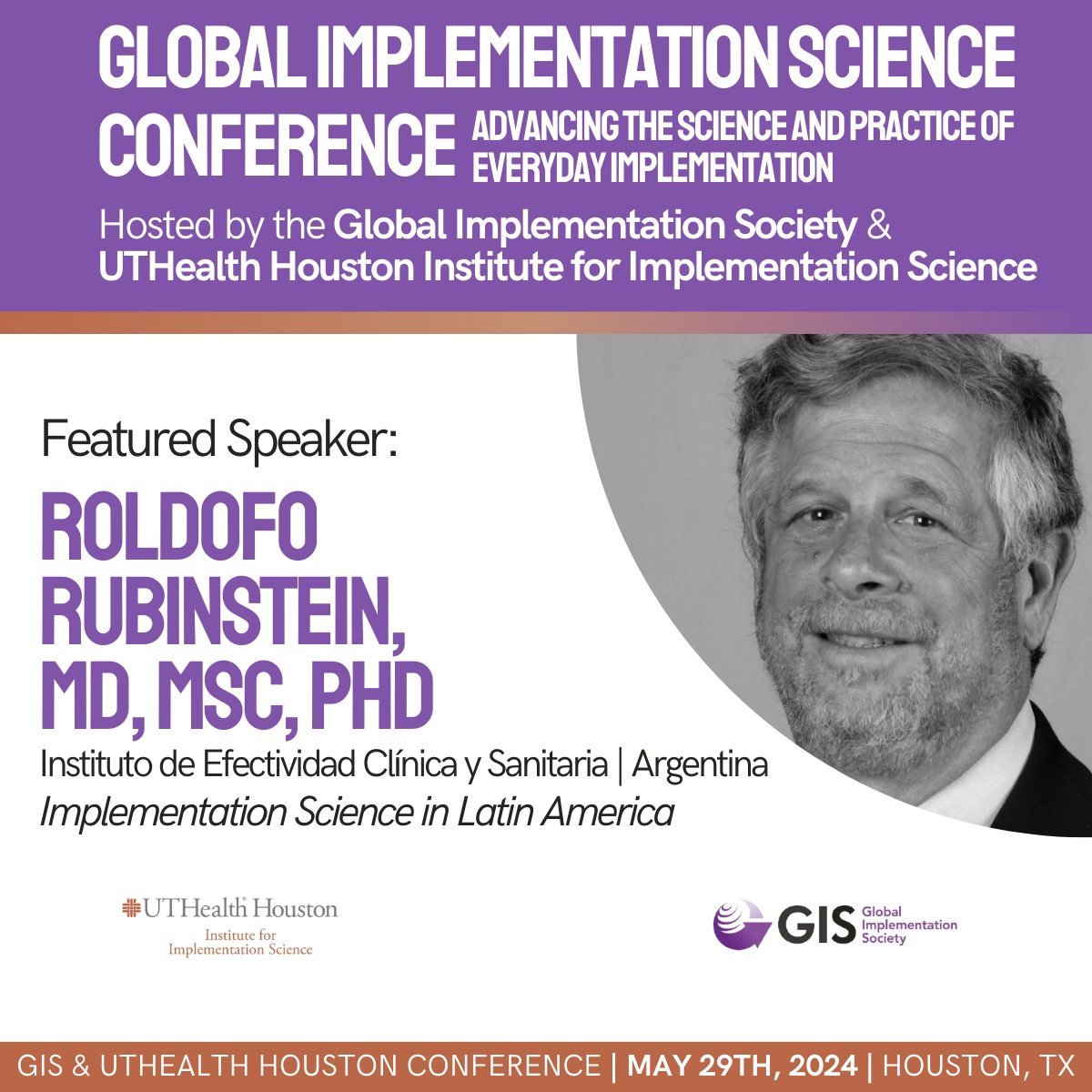 UTH_Imp_Sci's tweet image. It&apos;s almost here! Join us in-person or online next week for the Global implementation Science Conference. This is a great opportunity to gain insight from experts in the field like Dr. Roldofo Rubinstein! Register now: loom.ly/j8AfCHM @GlobalImplement