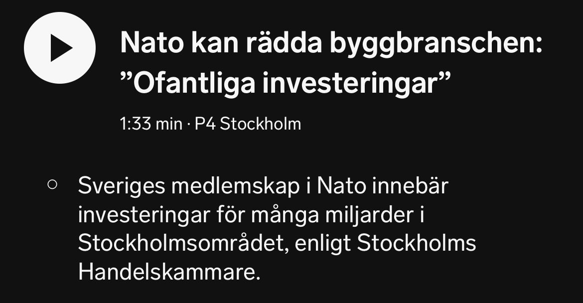 Det enda terrororganisationen i nuläget duger till, att hålla det skuldmättade systemet under armarna. 

👉sverigesradio.se/play/artikel/8…