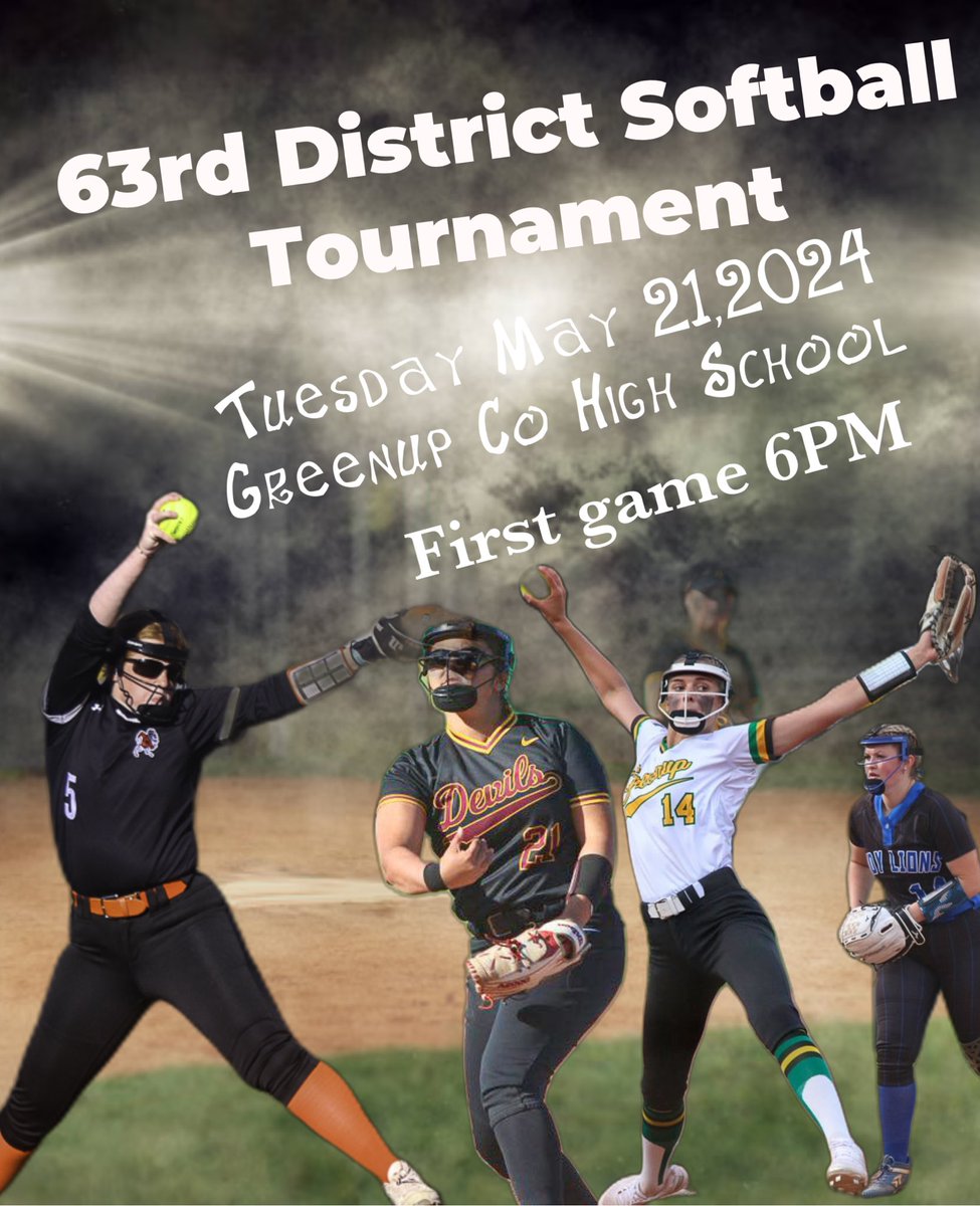 Going to be a GREAT tournament. any one of these teams could win it all! Can’t wait to see everyone tomorrow for opening round

<a href="/OfficialLCHS/">Lewis County High School Sports</a> 
<a href="/RacelandSchools/">Raceland-Worthington Independent Schools</a> 
<a href="/GreenupSports/">Greenup Sports</a> 
<a href="/Russell_SBall/">Lady Devil Softball</a>