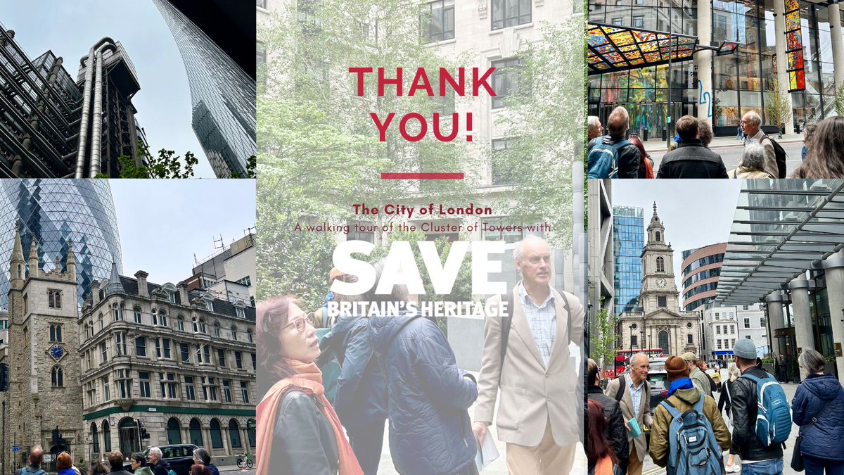 🙏  Huge thanks to Alec Forshaw for a brilliant @SAVEBrit walk last Saturday! It was fascinating to learn about all skyscrapers defining the City .  
‼️ Very excited for our next 🚶‍♂️tour with Alec and on 1 June  with @LFArchitecture - bit.ly/3UKp1AN ✨
#walkingtour