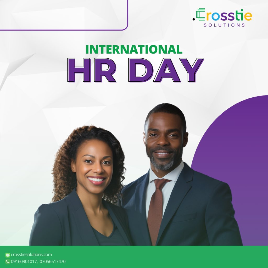 crosstiesolutns's tweet photo. Happy International HR Day!

Today, we honor the incredible HR professionals who keep our workplaces thriving, inclusive and productive.

Thank you for all you do🤗

#crosstiesolutions
#hrday
#internationalhrday 
#productivityandperformance https://t.co/r0Etdmk3Ja