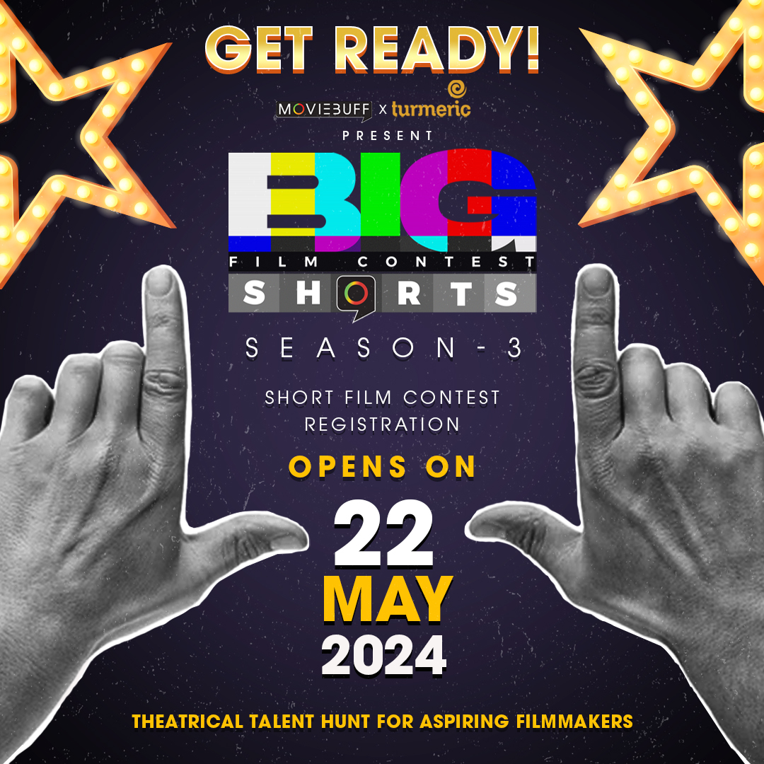 'Big Dreams, Big Screen'🎬✨ #3Mins la kadhai solla mudiyuma? Get ready for Big Shorts, registration opens on May 22nd! #MoviebuffxTurmericmedia #QubeCinema #Moviebuff #TurmericMedia #Vikatan #ShortFilmContest #BigShorts #MoviebuffBigShorts @qubecinema @moviebuffindia