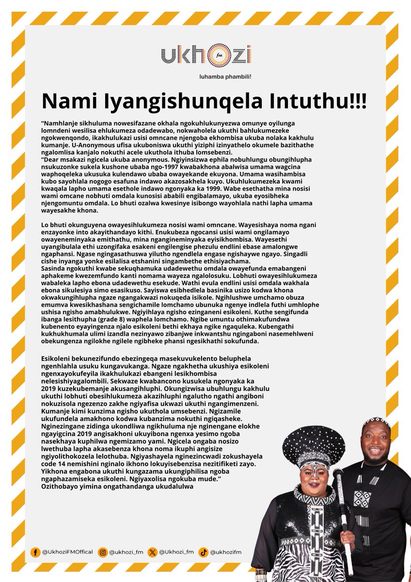 Nami Iyangishunqela Intuthu!!! #UkhoziFMWNB #WNB #AfrikaYami #UkhoziFM #30YearsOfDemocracy