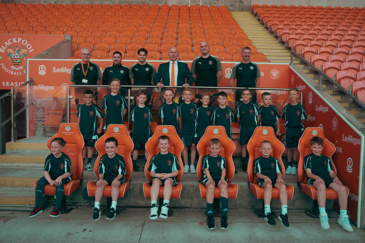 BFCYouthAcademy's tweet photo. 📸 Brilliant signing day for the Under-9's on Saturday, as they signed their first contract with the club.  

👏 Welcome to Blackpool lads!

🍊 #UTMP https://t.co/oP29KJphhg