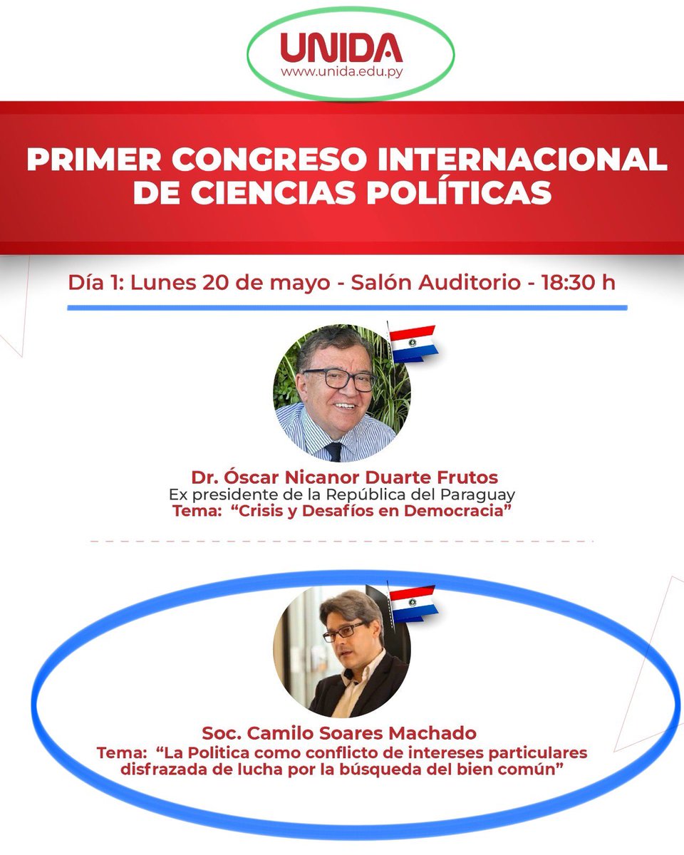 Camilo Soares (@camilosoaresm) on Twitter photo Nos vemos esta noche en la <a href="/unid_unida/">Universidad UNIDA</a> en el Congreso de Ciencias Politicas que se presenta muy interesante!! Nos vemos esta noche en la <a href="/unid_unida/">Universidad UNIDA</a> en el Congreso de Ciencias Politicas que se presenta muy interesante!!