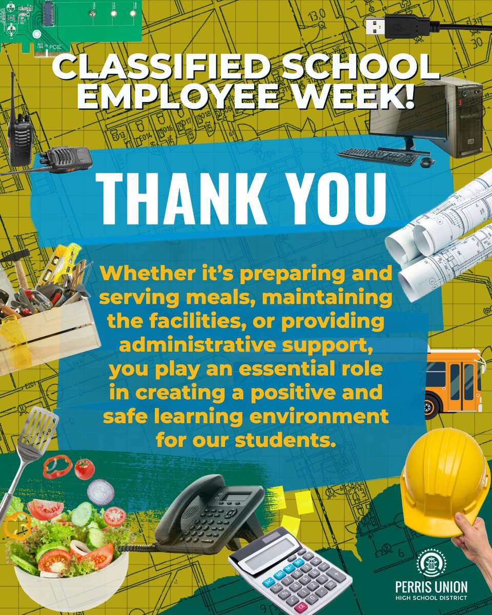 Happy Classified School Employee Week! Whether it's preparing and serving meals, maintaining the facilities, or providing administrative support, you play an essential role in creating a positive and safe learning environment for our students. 🥳🏆