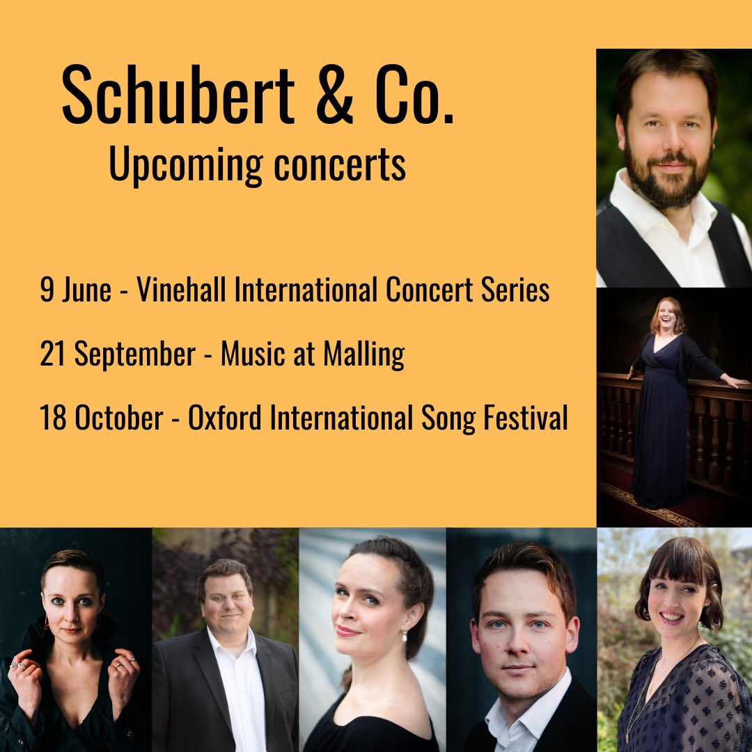 Schubert and Co are back 🥳 Presenting a new programme of exquisite ensemble singing and lieder, starting with @VHICCS , later debuting @musicatmalling and finally returning to @OxfordSong (1/2)