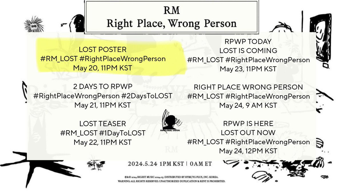 rt and reply <3 LOST POSTER #RM_LOST #RightPlaceWrongPerson