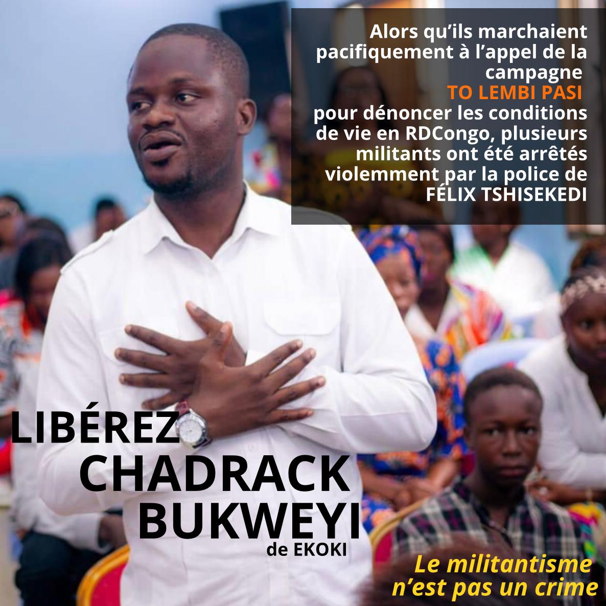 blanchard_buka's tweet photo. Plus de 15 activistes sont actuellement détenus arbitrairement à #ipkin alors qu'ils marchaient pacifiquement à l'appel de TOLEMBI PASI. Nous exigeons leur libération immédiate. Ces genres d'intimidation aux citoyens qui manifestent pacifiquement poussent à la révolte populaire https://t.co/ZIvYBG4eHj