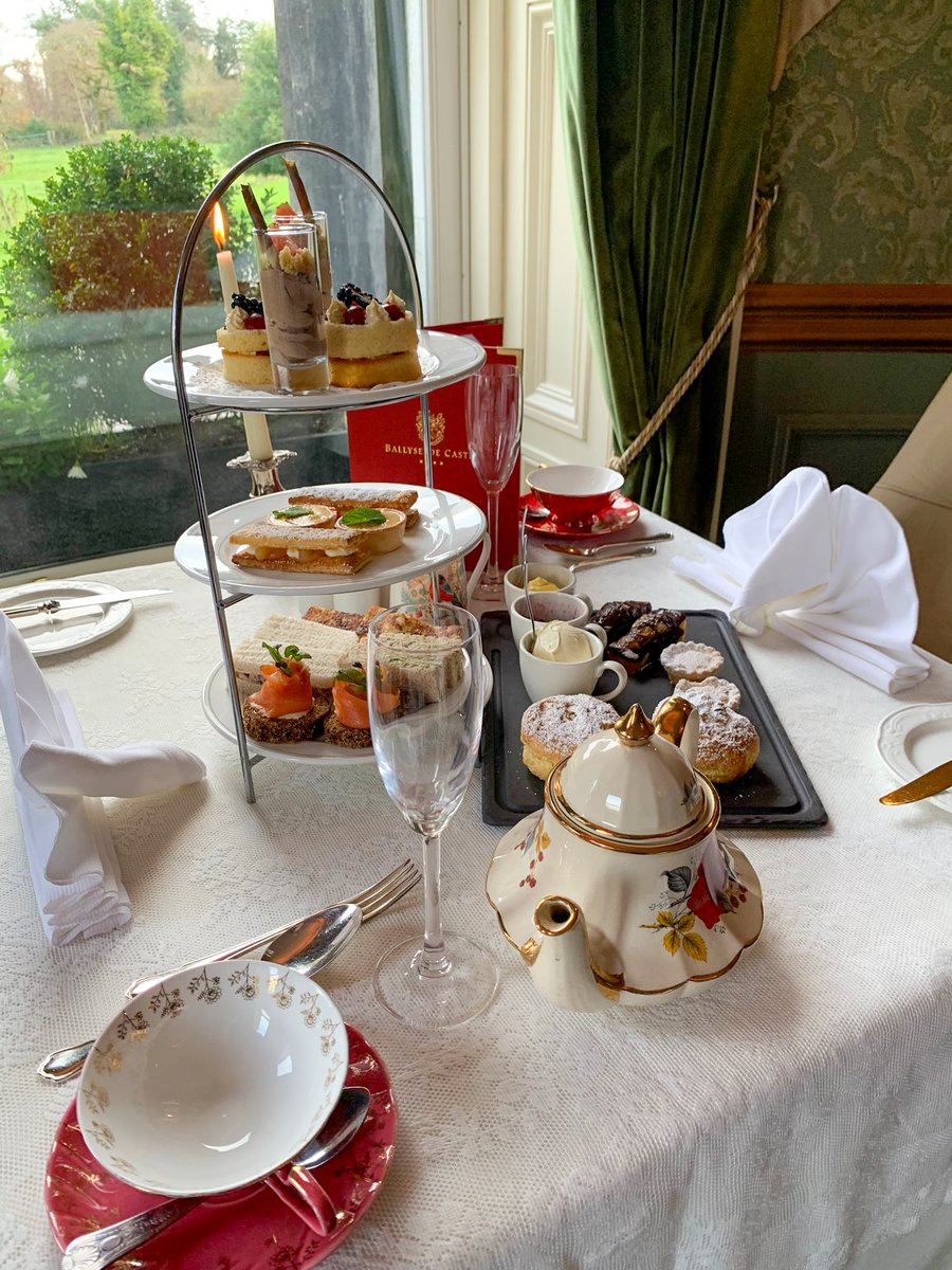 Since today is #InternationalTeaDay, what better day to book Afternoon Tea at Ballyseede Castle 🫖 Served daily between 1pm and 4pm and pre-booking is essential, so reserve your table today to avoid disappointment at: ballyseedecastle.com/dining/afterno… #DiscoverBallyseede #Tralee #Kerry