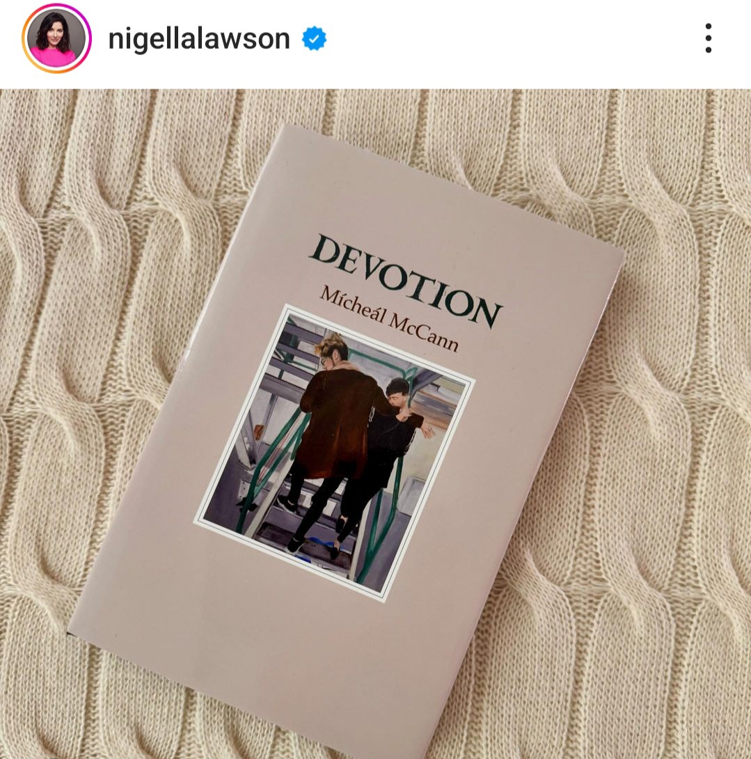 wcorklitfest's tweet image. Swoon! High praise for Mícheál McCann from the wonderful @Nigella_Lawson on her instagram feed ❤️ Mícheál will be at WCLF this summer, teaching our poetry workshop 15-17 July and reading in #BantryLibrary alongside Gustav Parker Hibbett on 16 July westcorkmusic.ie/artists/2024/m…