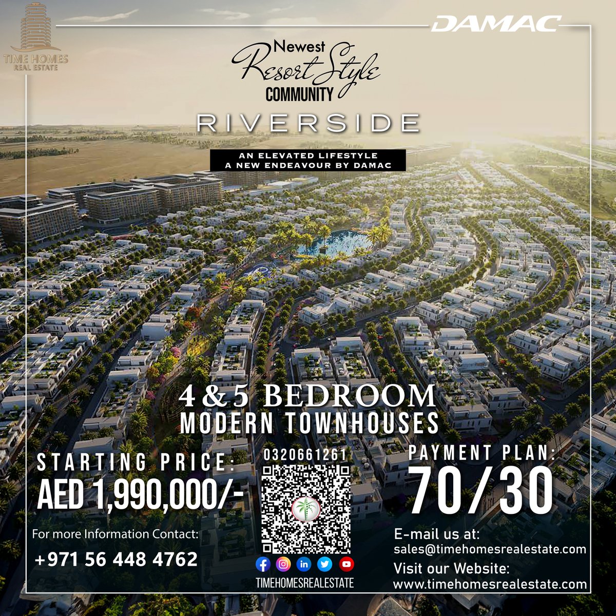 luxury living at its finest with the Newest Resort Style Community RIVER SIDE by DAMAC.

Phone No: +97156 448 4762

#LuxuryLiving #newcommunity #DAMACRiverside #riverside #luxury #dubai #dubailuxury #damac #damacproperties #DamacDeveloper #TimeHomes #timehomesrealestate