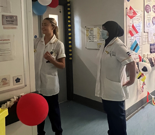 Students on Learner Led Ward 12 at Good Hope benefit from peer 2 peer learning. They ask Qs & spend time with patients to understand their needs & deliver safe effective care. Senior students Amy & Lidiya here allocating beds & breaks @uhbtrust @vickibrinkworth @BCUNursingteam