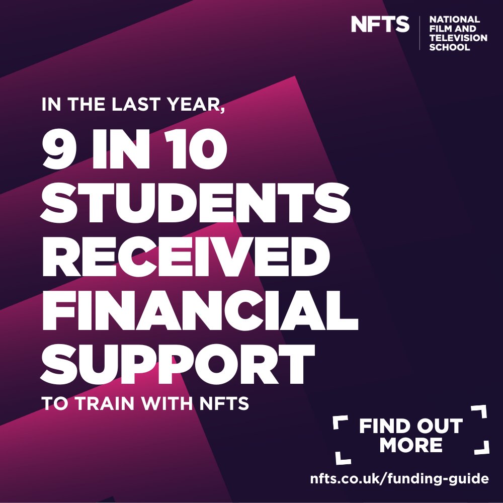 Thinking of applying to train with @NFTSFilmTV? In the last year, around 9 in 10 UK students received financial support to train in specialisms from #Sound & #ProductionManagement to #GamesDesign & #VFX. Visit our funding guide to find out more🔗➡️ nfts.co.uk/funding-guide