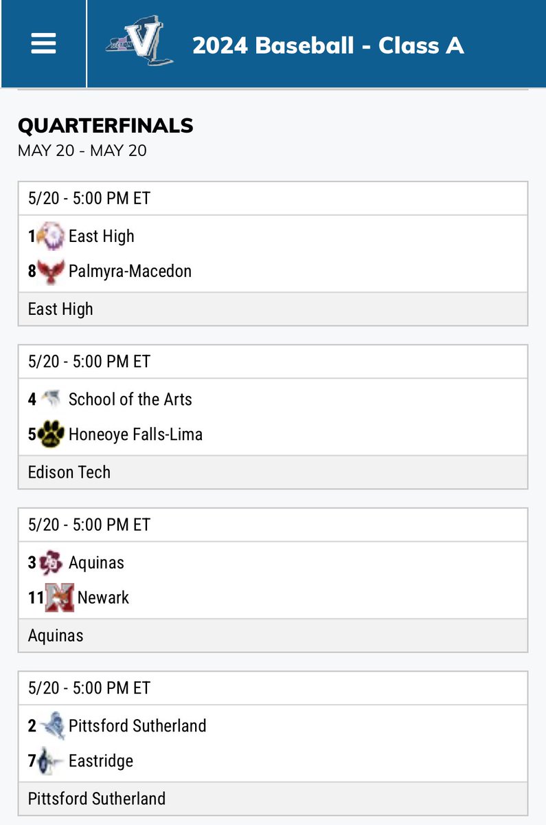 Quarterfinal Monday is here

📍 East High
⚾️ 5pm