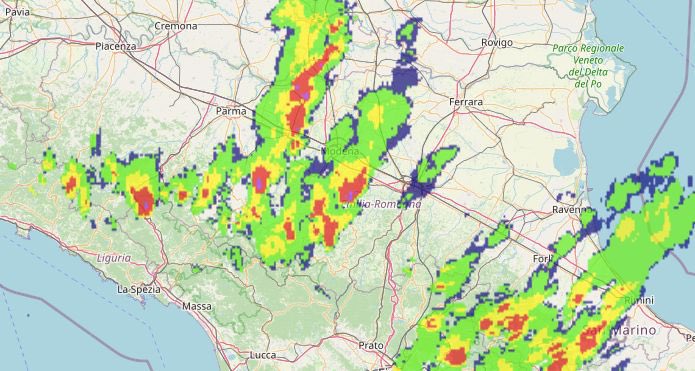 ⚡#InfoMeteoER #Temporali intensi sui rilievi delle provincia di #Modena e su rilievi e pianura della provincia di #ReggioEmilia, in lento spostamento verso nord. ➡️ bit.ly/radarmeteoER