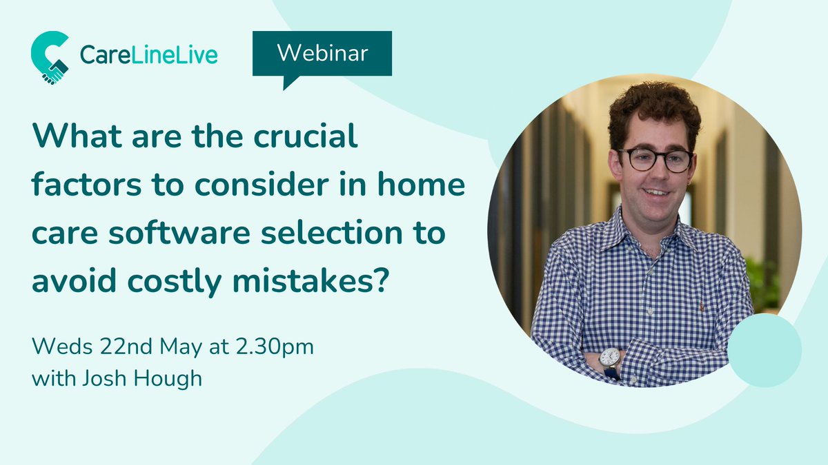 Did you miss our #Homecare24 Insight Session on “What are the crucial factors to consider in home care software selection to avoid costly mistakes?' with @CareLineLive? They will be running a webinar on this topic this Wednesday (22 May) at 2:30pm! ➡️ buff.ly/3WORnMP