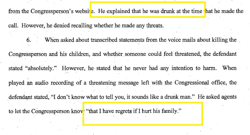 In guilty plea to federal charge, Michael Shapiro of Florida acknowledges leaving voicemail message threatening to kill children of US Congressman (Rep. Eric Swalwell) Plea agreement includes Shapiro's argument that he was 'drunk at the time'... and says 'He asked agents to let