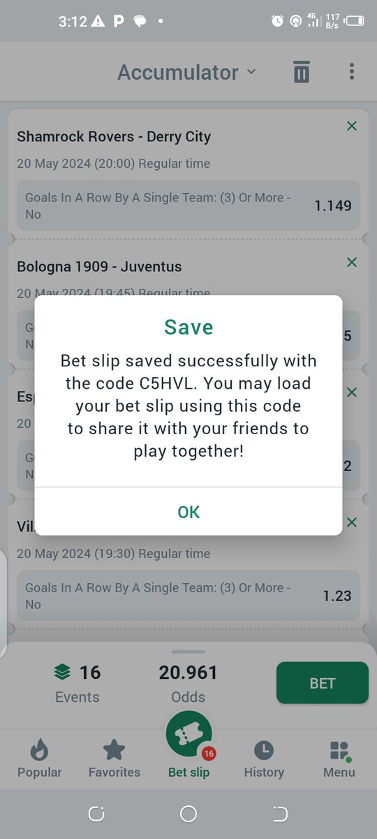 3 Goals in a Row by a Team NO 🔥 Let's Play Again 🍻 📌 2️⃣0️⃣+ Odds Code 👉 C5HVL Bookie 👉 @BetwinnerNg Not on? Register👇 bwredir.com/1U8d?p=%2Fregi… Use Promo Code WOOZZAA RT✅