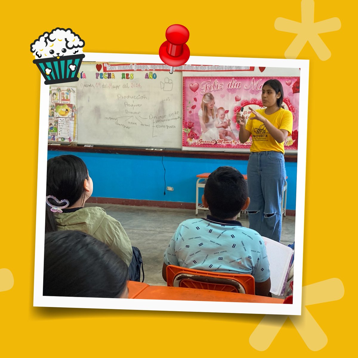 cine_proyecta's tweet photo. ¡El viaje hacia la creatividad y la cultura ha comenzado! 🎨

📚 El pasado sábado 4 de mayo, las aulas del colegio Virgen Inmaculada de San Juan de Miraflores se llenaron de risas y sueños con el inicio de clases del Colectivo Proyecta. 

#ArteyCultura #ColectivoProyecta https://t.co/CvGy6oUO94