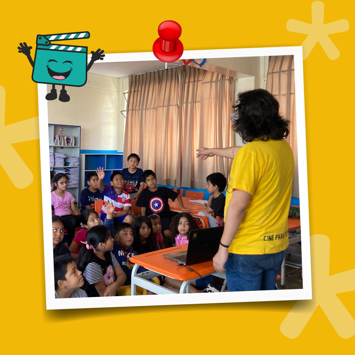 cine_proyecta's tweet photo. ¡El viaje hacia la creatividad y la cultura ha comenzado! 🎨

📚 El pasado sábado 4 de mayo, las aulas del colegio Virgen Inmaculada de San Juan de Miraflores se llenaron de risas y sueños con el inicio de clases del Colectivo Proyecta. 

#ArteyCultura #ColectivoProyecta https://t.co/CvGy6oUO94
