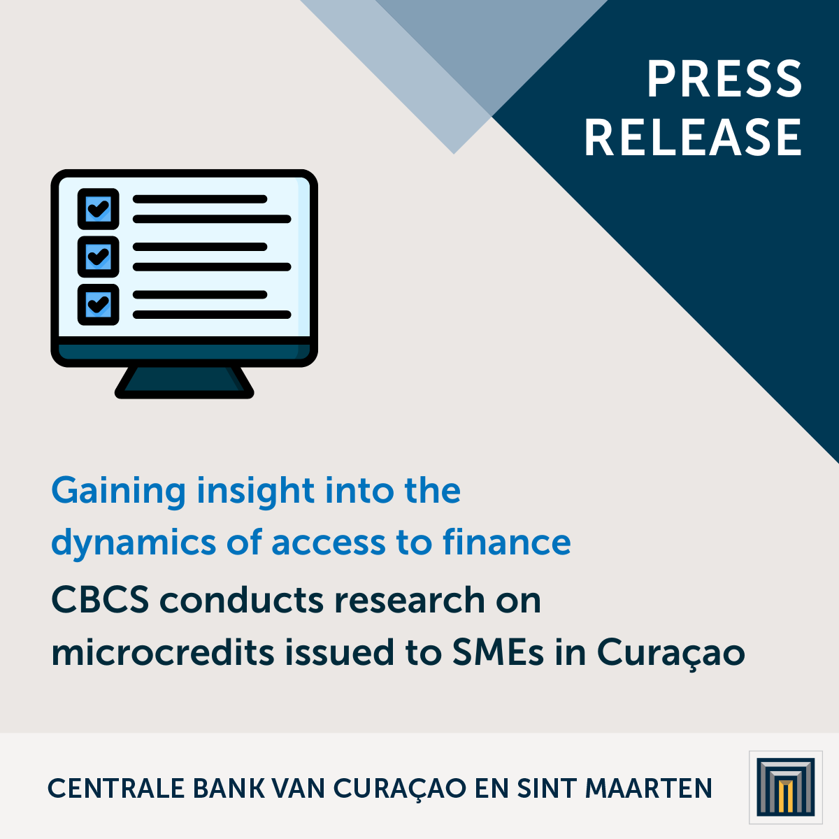 cbcs_cur's tweet photo. The CBCS is conducting a study to deepen the understanding of the microcredit market in Curaçao. Businesses that have obtained a microcredit loan will be requested to participate in an online survey. 

More info: https://t.co/ce14ViiJ7G https://t.co/tO9ZF1YB1T