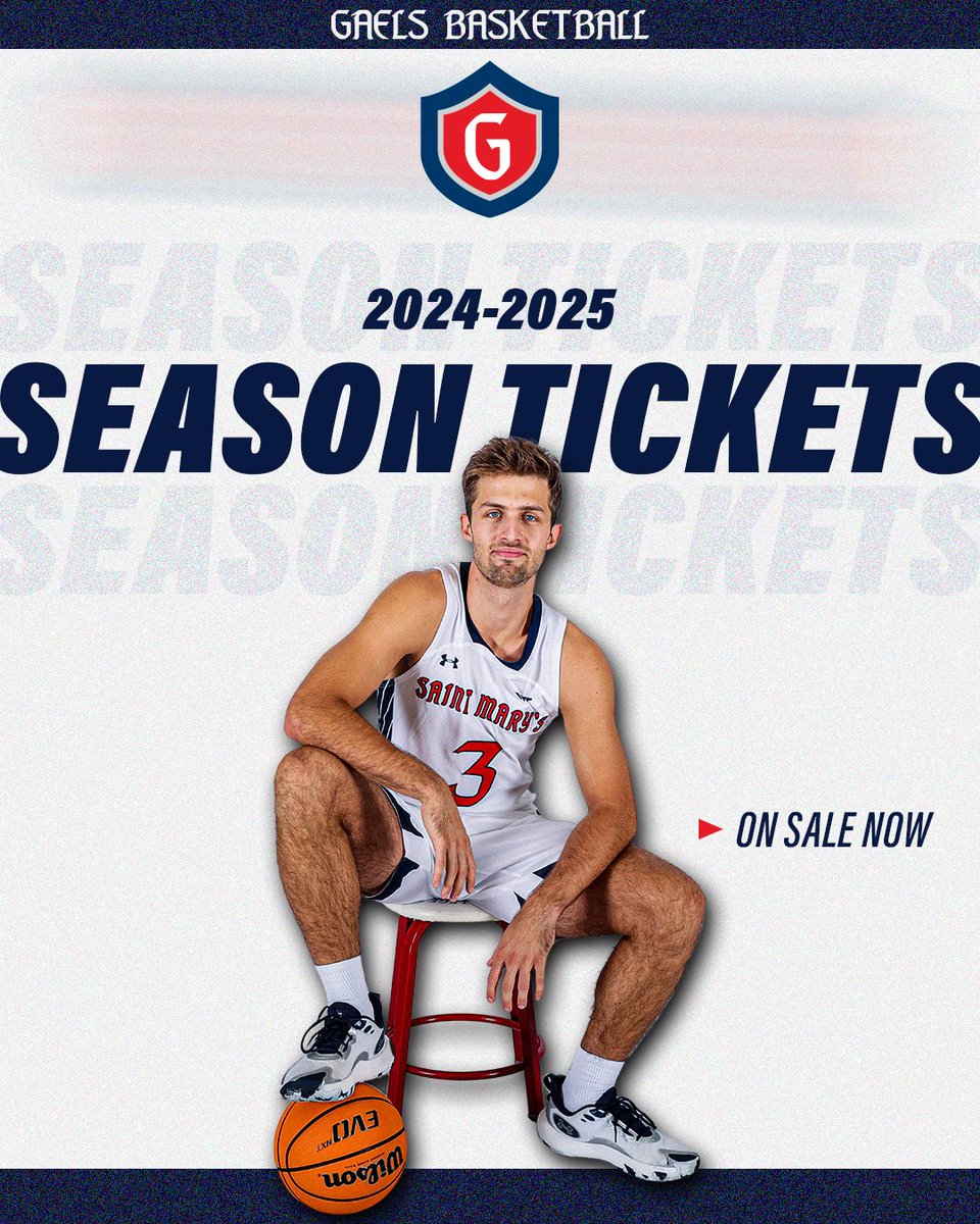 Getting closer and closer every day 🏀 Join Gaels Basketball in 2024-25 with season tickets! Come cheer on the defending WCC Champions in UCU Pavilion for another great year of SMC hoops 👏 Click the link in our bio to reserve your season tickets now! 🔗 #GaelsRise