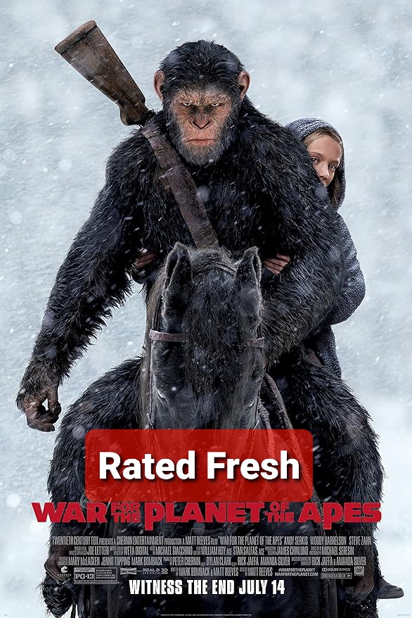 #WarforthePlanetoftheApes 4 & 1/2 out of 5 #MovieReview #RatedFresh