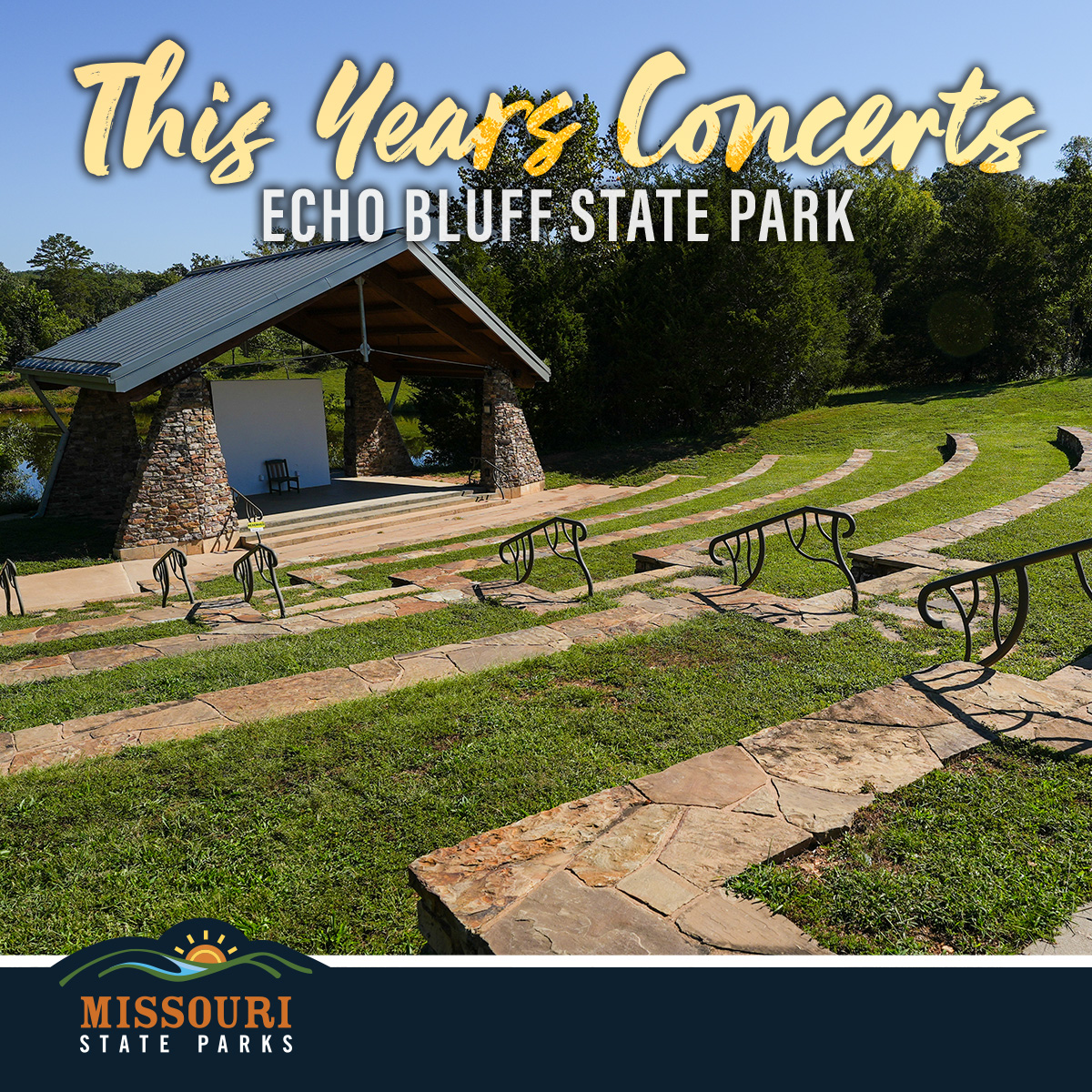 mostateparks's tweet photo. Bring a blanket or chair and join Echo Bluff State Park this weekend for a couple of free concerts. Learn more about the concerts at https://t.co/hWdMv8Gkxe.

#MoStateParks
#OutdoorMusic https://t.co/kQqkhXsPbM