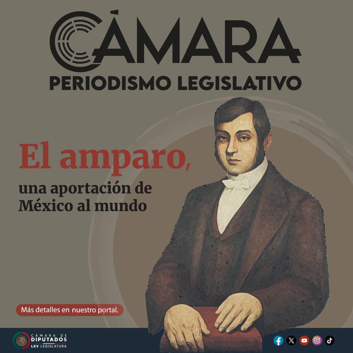 ¿Sabías que Mariano Otero fue un activo promotor del Juicio de #Amparo?
 
En la #RevistaCámara te contamos más sobre sus aportaciones: bit.ly/44Fo3Kq