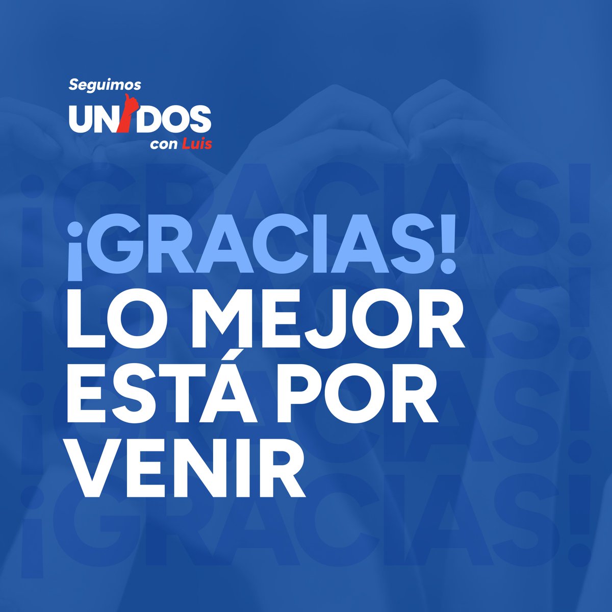 Gracias dominicanos, por querer lo mejor para tu país y creer en el cambio 🙌🏽

Seguimos con mucha altura fortaleciendo la institucionalidad democrática, ¡que viva la República Dominicana! 🇩🇴

#SeguimosUnidosConLuis #ElCambioSigue #Luis24 #VotaRD2024