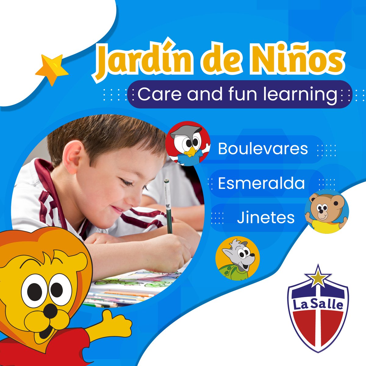 🌟 Los peques se divierten aprendiendo en #JardínDeNiños, desde Kínder 1 hasta Preprimaria.
¡Un futuro asombroso les espera! 👧🏻👦🏻 cutt.ly/Fr4nwEt
#InscripcionesAbiertas #ColegioBilingüe #DescubreLaSalle #ViveLaSalleExperience