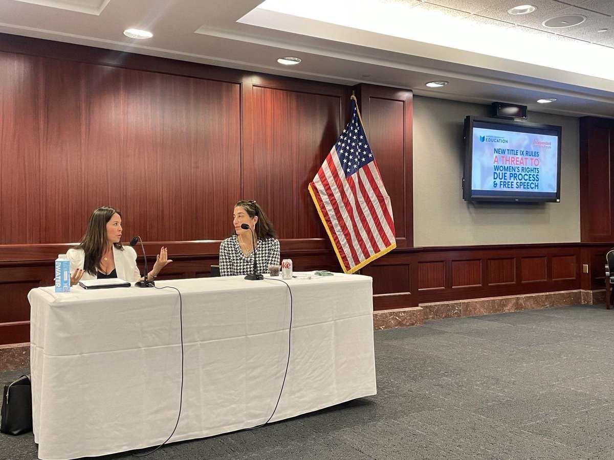 We held a great briefing on the Hill on Friday with @J_Braceras to discuss how the Biden Administration’s new Title IX rules are a direct threat to women’s rights, due process, and free speech. 📸@DefendingEd @IWF