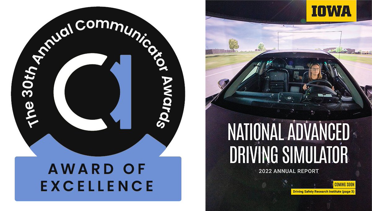 Driving Safety Research Institute (@uiowadsri) on Twitter photo Our 2022 Annual Report is now an award-winning publication! 30th Annual Communicator Awards <a href="/commawards/">Communicator Awards</a> <a href="/UIowaEngr/">UIowa Engineering</a> Our 2022 Annual Report is now an award-winning publication! 30th Annual Communicator Awards <a href="/commawards/">Communicator Awards</a> <a href="/UIowaEngr/">UIowa Engineering</a>