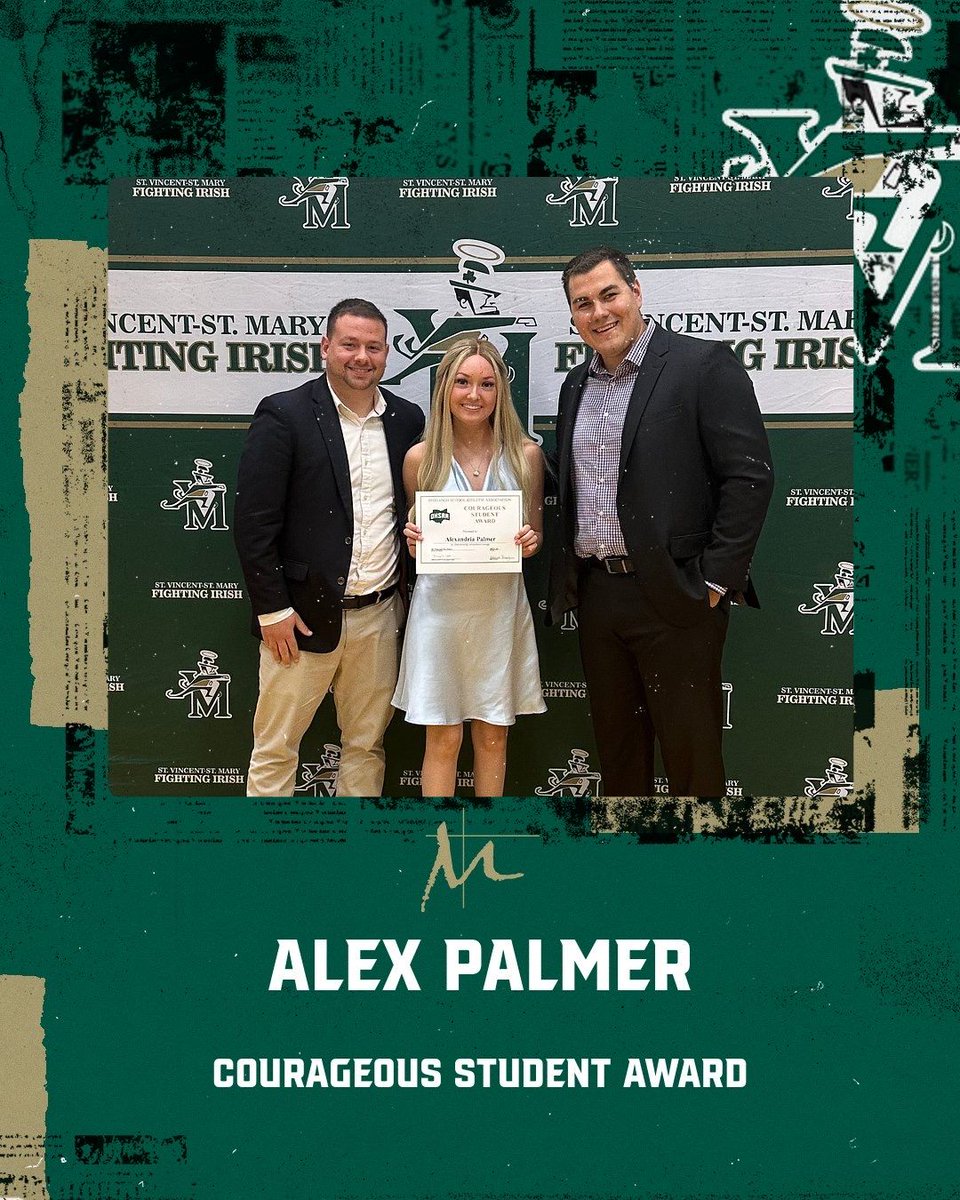 STVMAthletics's tweet photo. Today we honored our seniors and one adult in the STVM community who received @OHSAASports awards:

Archie Griffin Sportsmanship Award - Dylan Spear and Ella Lewis

Courageous Student Award - Alex Palmer https://t.co/1VpbqJF6u1