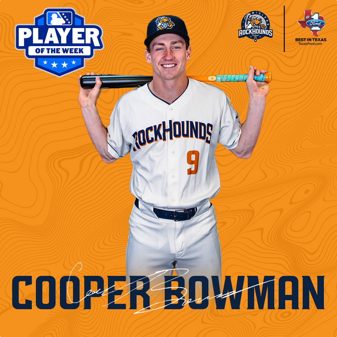 Have yourself a week Cooper Bowman! <a href="/cooper_bowman/">Cooper Bowman</a> is the Texas League Player of the Week with his incredible performance in Springfield. ⚡️

Stat line: .456 AVG | 2 HR | 9 RBI | 6 R | 6 SB | 6 BB