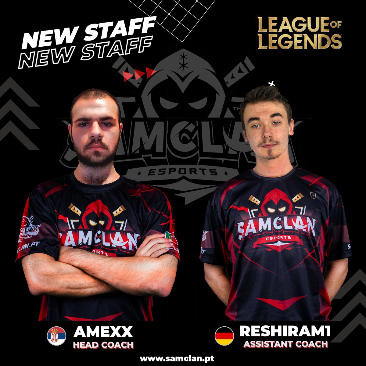 Anúncio: Nova Equipa Técnica para a Nossa Equipa de League of Legends!
Estamos entusiasmados em anunciar algumas mudanças emocionantes na nossa equipa técnica para o Summer Split!

#leagueoflegends #SAMCLANesports #samclan #samclanesportslol #HoteldosLoios #MindSEO #wgrlplol