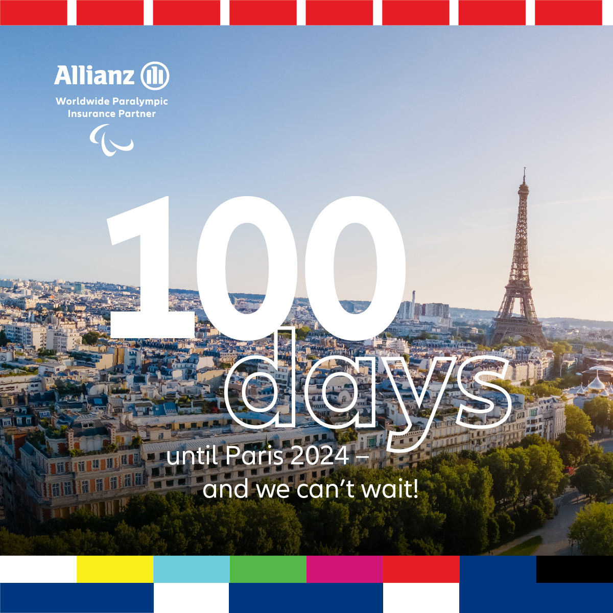 We are officially 100 days out from the Paris 2024 Paralympic Games! We can’t wait to cheer on our Team Allianz Athlete Ambassadors and the rest of Team USA as they compete for gold on the world stage! #TeamAllianz #GetReadyForTheBest #Allianz #ReadyParisGo