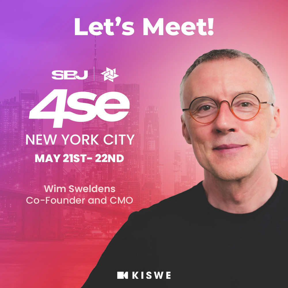If you're attending the 4se @SBJ event in New York this week, make sure to flag down Kiswe co-founder and CMO, @wimsweldens to discuss all things D2C streaming!