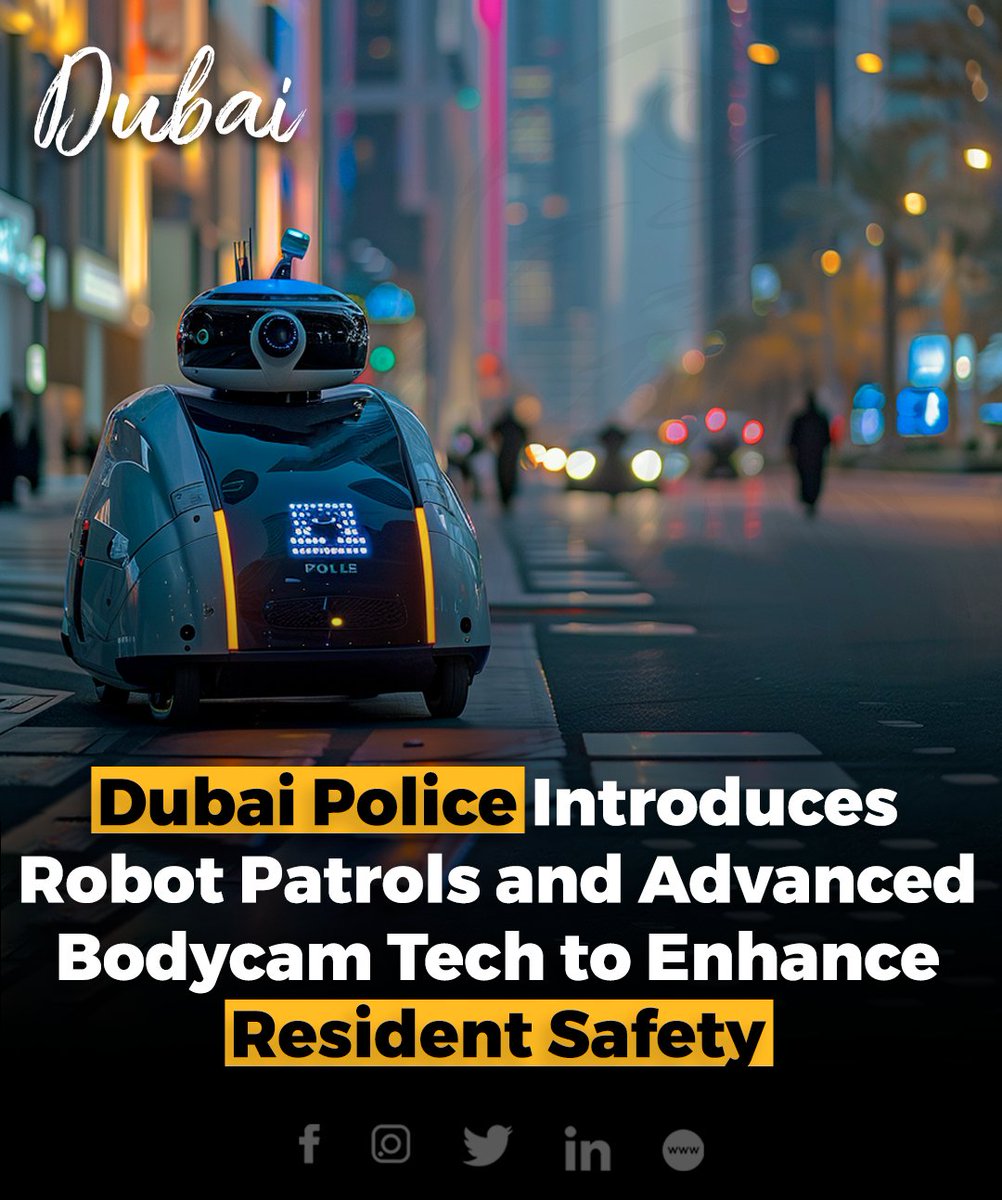 RealStartupDXB's tweet image. Dubai Police embraces cutting-edge technology, from autonomous robots to AI transcription tools, in its quest for enhanced policing.

#DubaiPolice #TechnologyInPolicing #AIInnovation #CommunitySafety #FuturePolicing