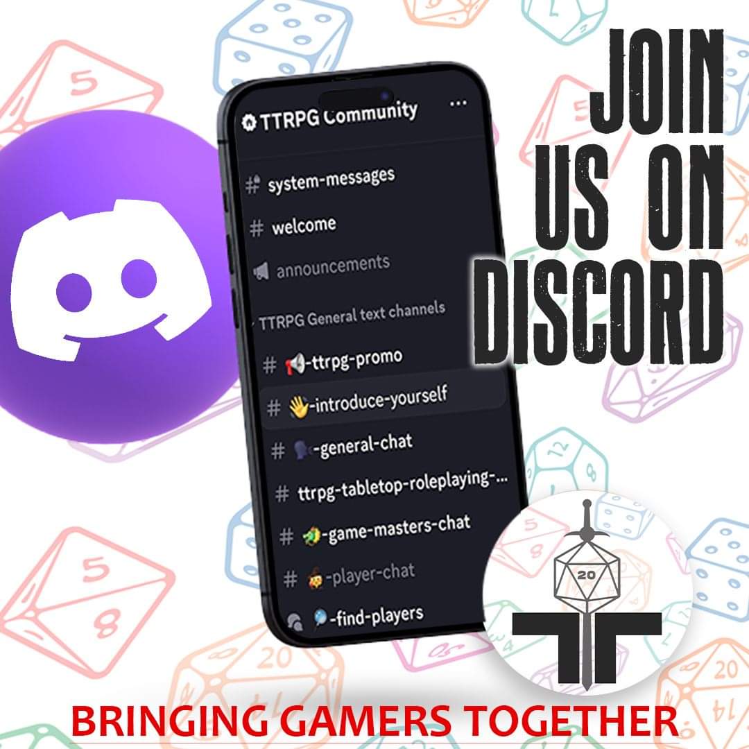 Come and join us on discord and chat with other ttrpg players, game masters and designers! Our space is super friendly with ttrpg chat on all subjects, games, publishers, design, art, events etc. i.mtr.cool/zwzxownqnk #ttrpg #ttrpgcommunity #discord