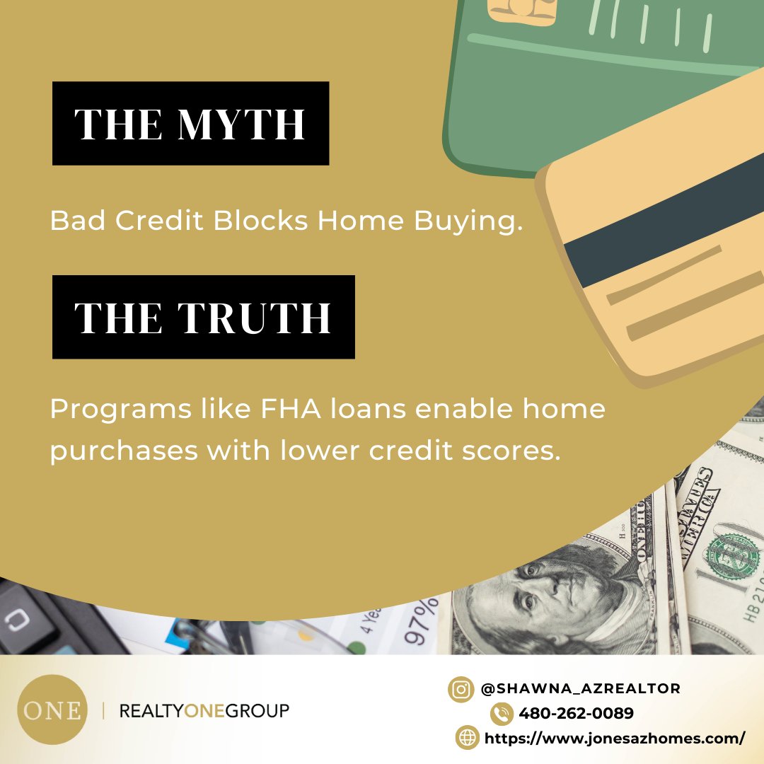 Credit challenges? Look into FHA loans and don't let myths hold back your home dreams! 🗝️🏠 #shawna_azrealestate #DesertLiving #CommunityLove #FamilyFriendly #arizonarealestate