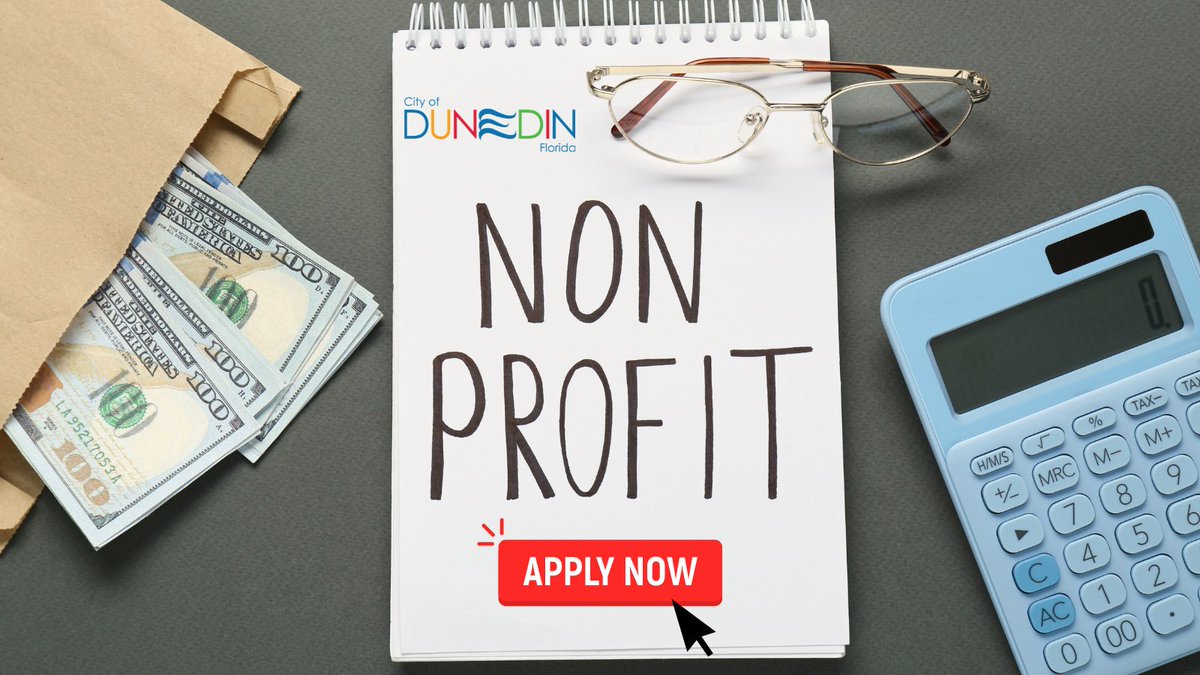 City of Dunedin is now accepting funding request for FY 2025 Aid to Social/Cultural Non- Profit Organizations. Please note that the application due date is Friday, June 14, 2024 at 4 p.m. Learn more: loom.ly/XpfMwL4