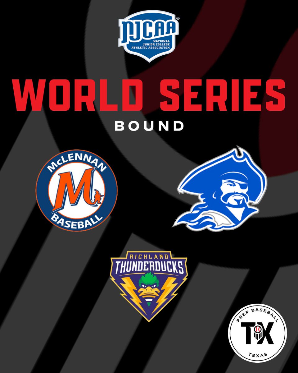 𝐖𝐎𝐑𝐋𝐃 𝐒𝐄𝐑𝐈𝐄𝐒 𝐁𝐎𝐔𝐍𝐃 🏆 Congratulations to McLennan and Blinn on earning their bid to the D1 NJCAA World Series. Also, congratulations to Richland on making it to the D3 NJCAA WS. @PBR_JUCO