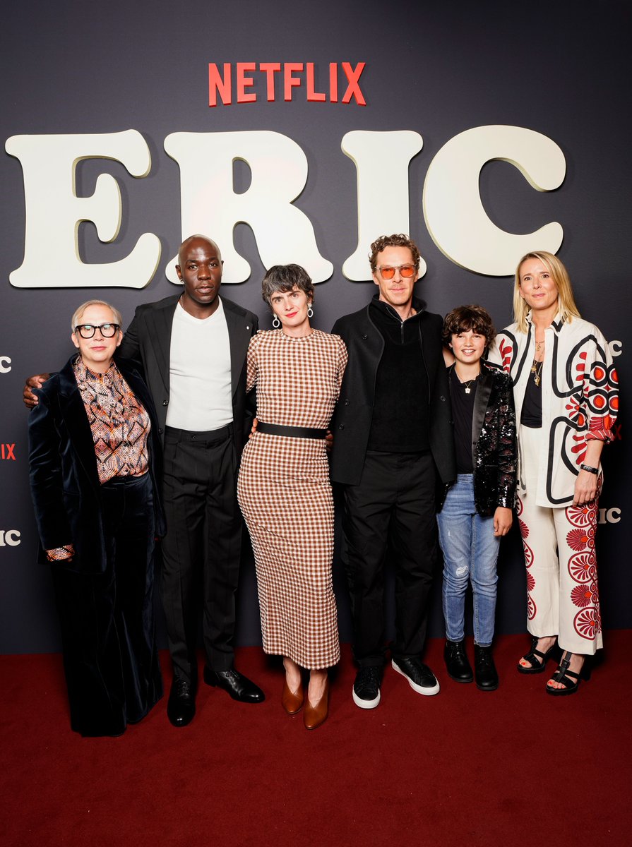 Here's a sneak peek at the cast of ERIC at this evening's London premiere 📸 The mystery thriller - starring Benedict Cumberbatch, Gaby Hoffman, McKinley Belcher III and Ivan Howe - comes to Netflix on May 30th.